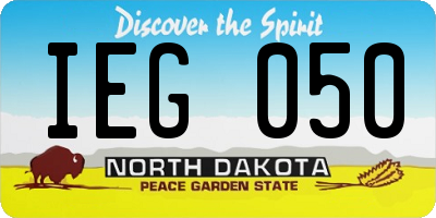 ND license plate IEG050