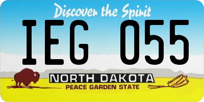 ND license plate IEG055