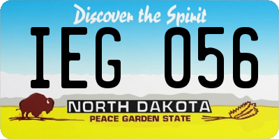 ND license plate IEG056