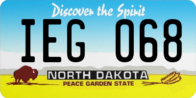 ND license plate IEG068