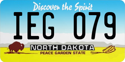 ND license plate IEG079