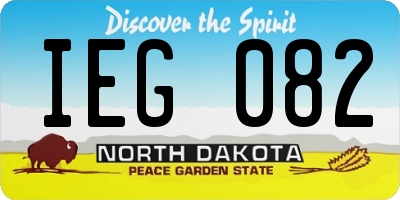 ND license plate IEG082