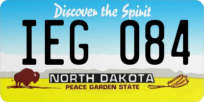 ND license plate IEG084