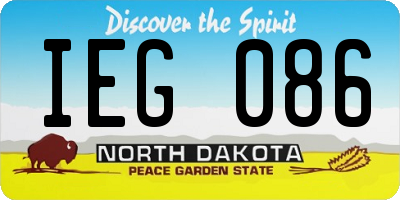ND license plate IEG086