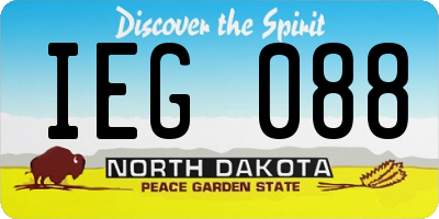 ND license plate IEG088