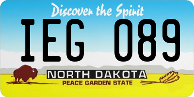 ND license plate IEG089