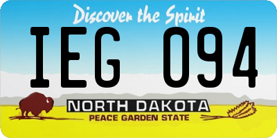 ND license plate IEG094
