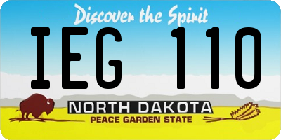 ND license plate IEG110