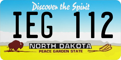 ND license plate IEG112