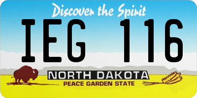 ND license plate IEG116