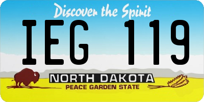 ND license plate IEG119