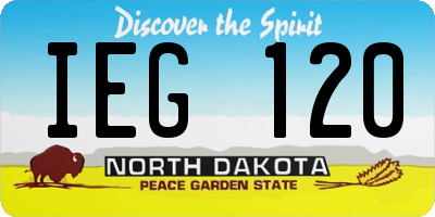 ND license plate IEG120