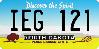 ND license plate IEG121
