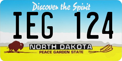 ND license plate IEG124