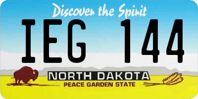 ND license plate IEG144