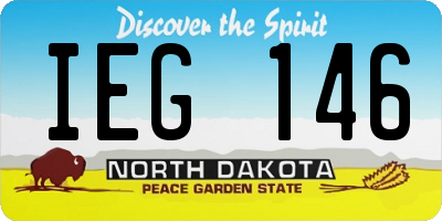 ND license plate IEG146