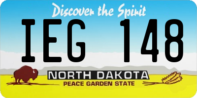 ND license plate IEG148
