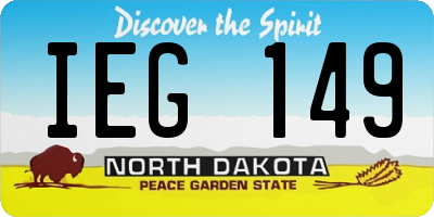 ND license plate IEG149