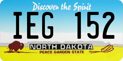 ND license plate IEG152