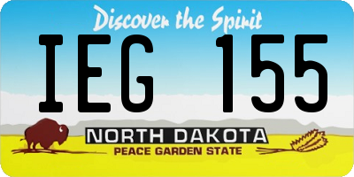 ND license plate IEG155