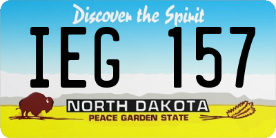 ND license plate IEG157