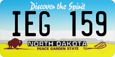 ND license plate IEG159