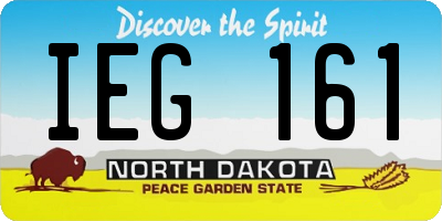 ND license plate IEG161