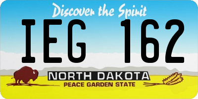 ND license plate IEG162