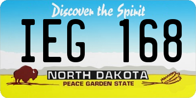 ND license plate IEG168