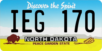 ND license plate IEG170