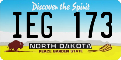 ND license plate IEG173