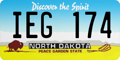 ND license plate IEG174
