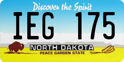 ND license plate IEG175