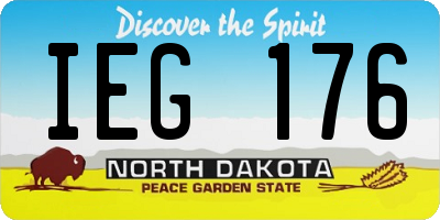 ND license plate IEG176