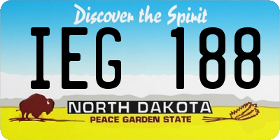 ND license plate IEG188
