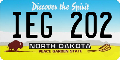 ND license plate IEG202