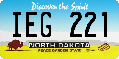 ND license plate IEG221