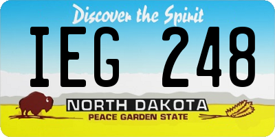 ND license plate IEG248