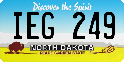 ND license plate IEG249