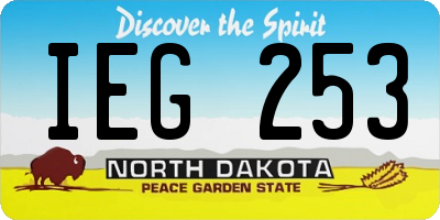 ND license plate IEG253