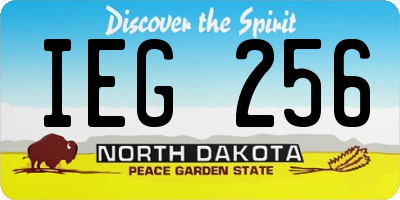 ND license plate IEG256
