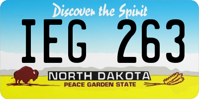 ND license plate IEG263