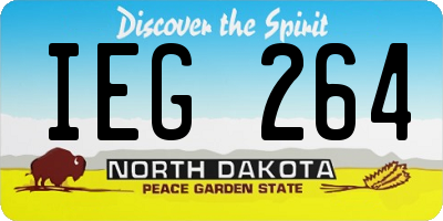 ND license plate IEG264