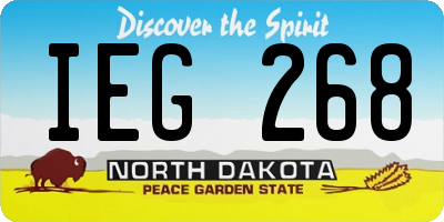 ND license plate IEG268
