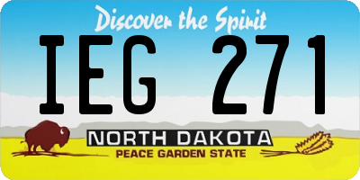 ND license plate IEG271