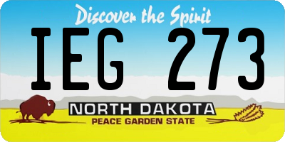 ND license plate IEG273