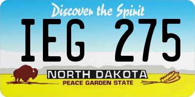ND license plate IEG275