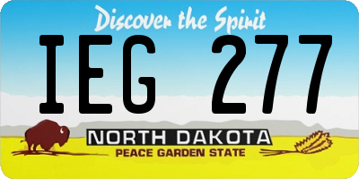ND license plate IEG277