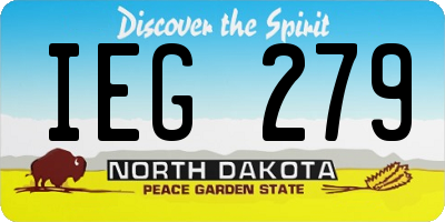 ND license plate IEG279