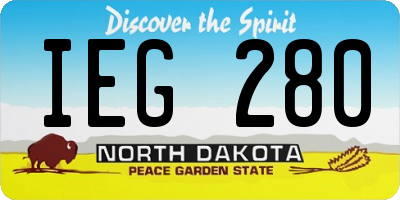 ND license plate IEG280